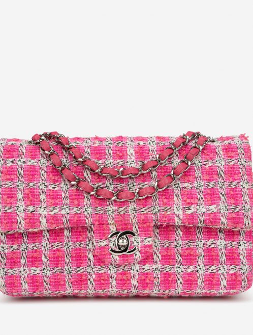 Pre-owned Chanel bag Timeless Medium Tweed Pink / White Pink, White | Sell your designer bag on Saclab.com