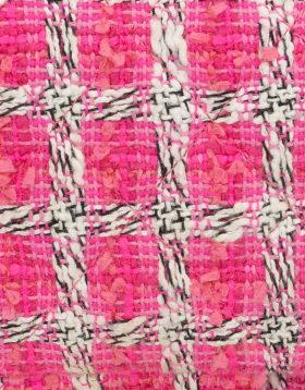 Chanel Tweed Pink White Handbag