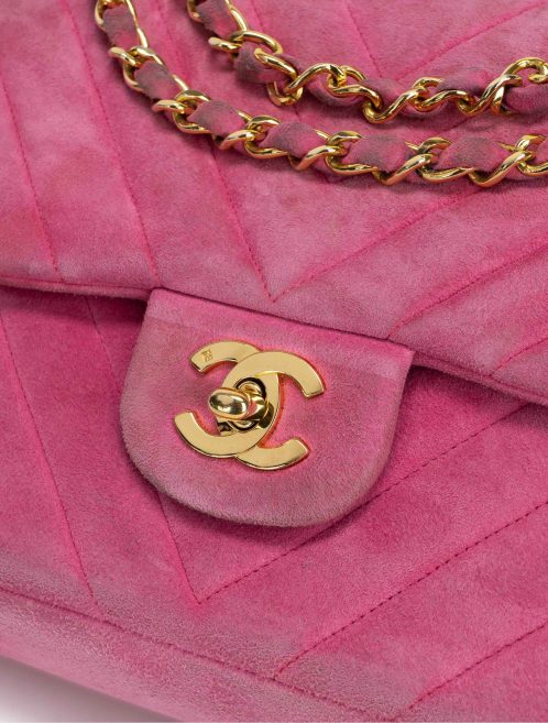 Pre-owned Chanel bag Timeless Medium Suede Pink Pink | Sell your designer bag on Saclab.com