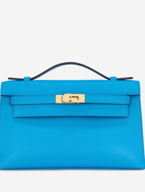 Pre-owned Hermès bag Kelly Pochette Swift Blue Frida Blue | Sell your designer bag on Saclab.com