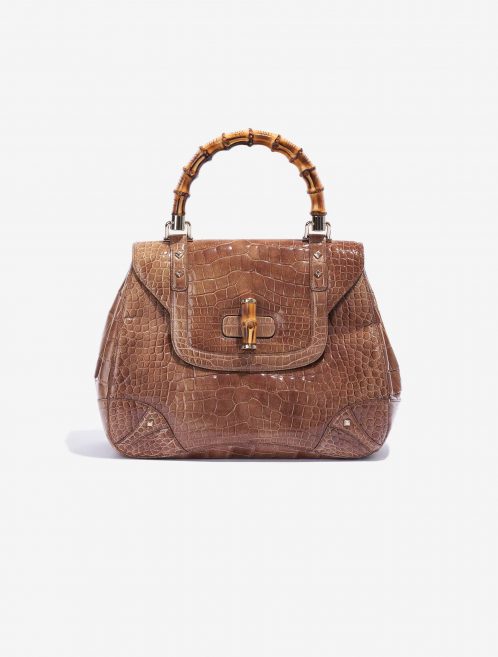 Gucci Bamboo Crocodile Bag Brown SACLÀB