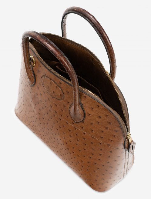 Hermès Vintage Bolide 37 Ostrich Tabacco Inside