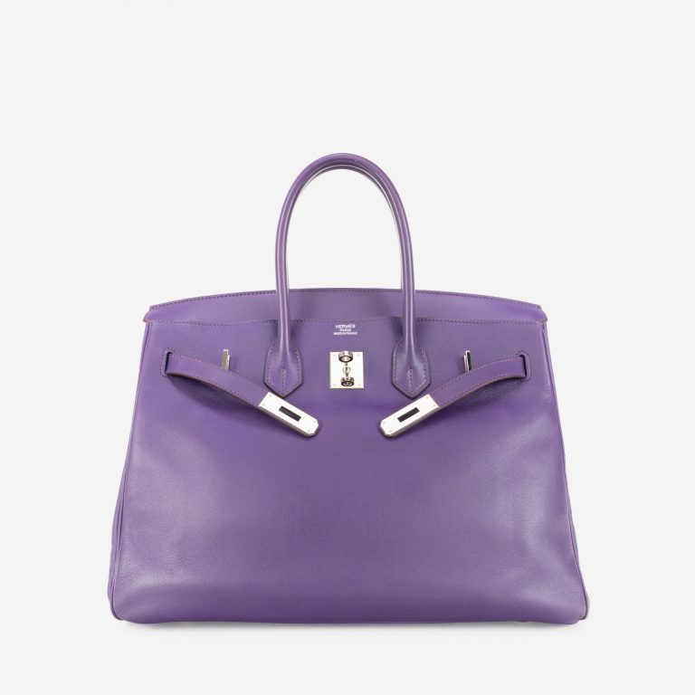Hermès Birkin 35 Swift Iris Front Open