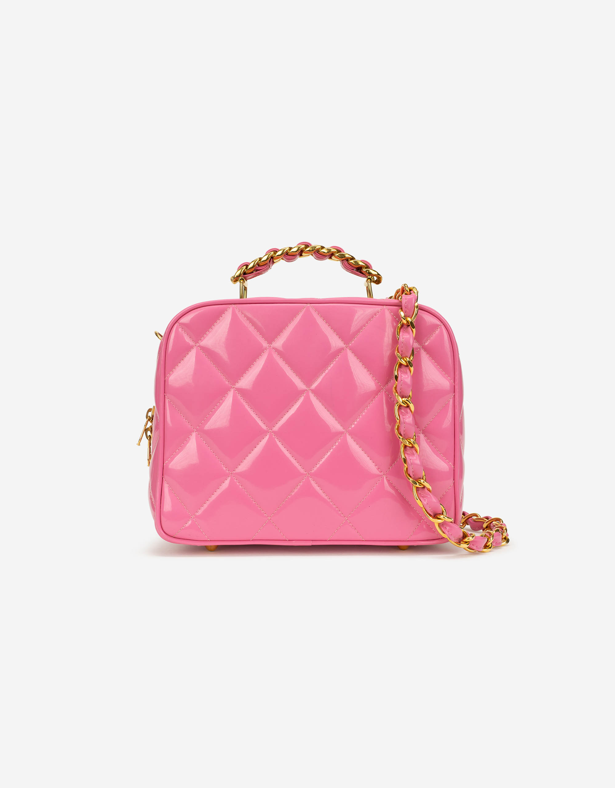 Chanel Vanity Case Medium Patent Pink SACLÀB
