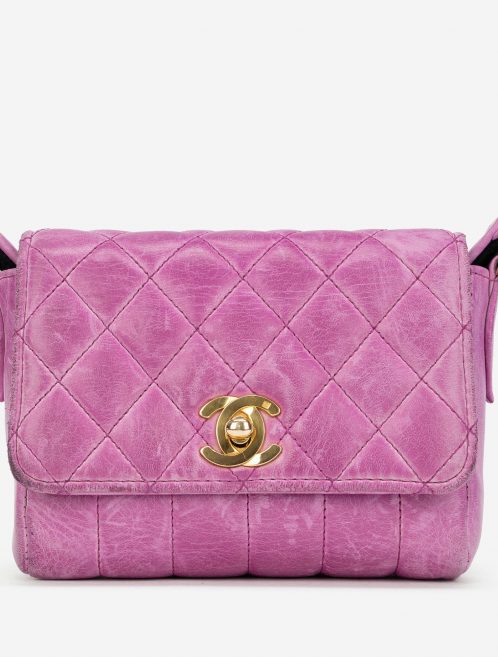 Vintage Chanel Timeless Micro Bag Calfskin Pink Front