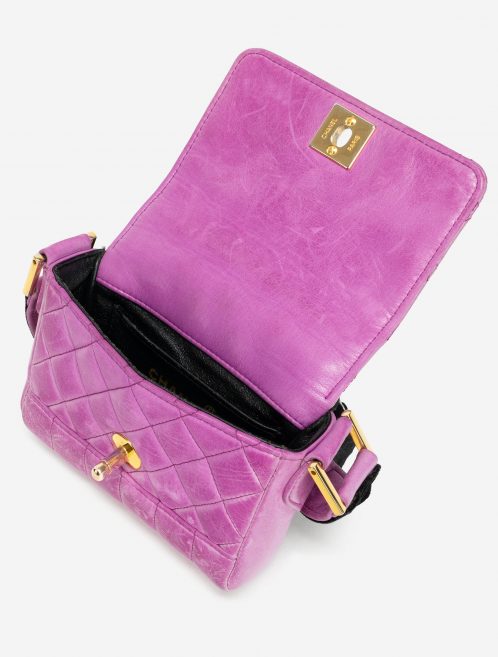 Vintage Chanel Timeless Micro Bag Calfskin Pink Open