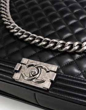 Chanel Boy Large Lamb Black Hardware