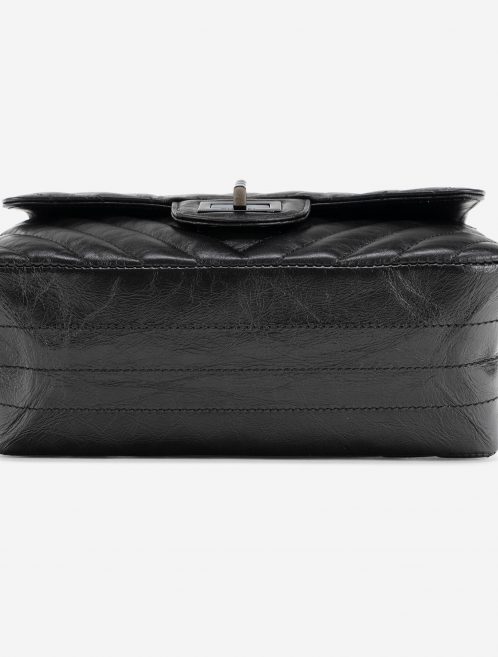 Chanel 2.55 Mini Rectangular So Black Chevron Lamb Bottom