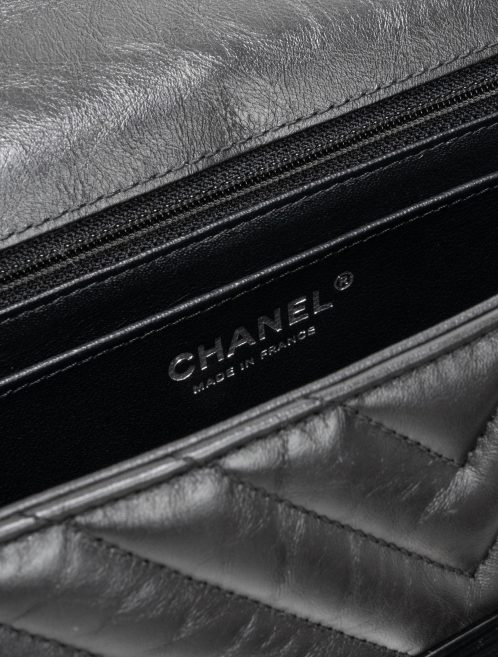 Chanel 2.55 Mini Rectangular So Black Chevron Lamb Inside