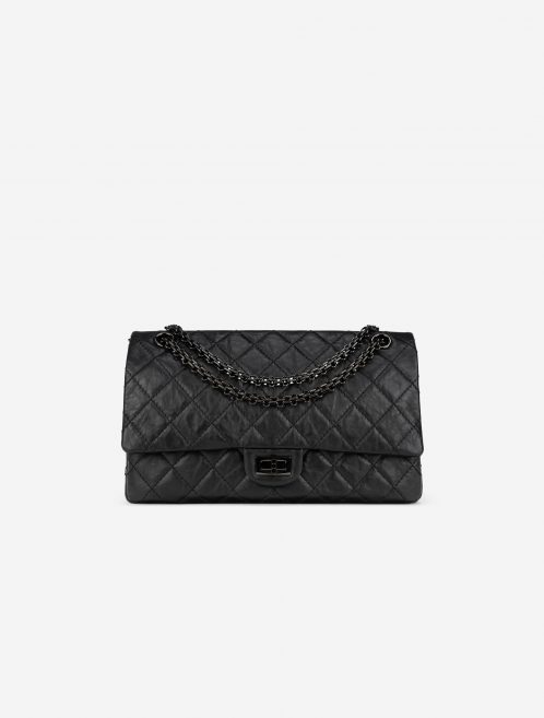 Chanel 2.55 226 So Black Aged Calfskin Front