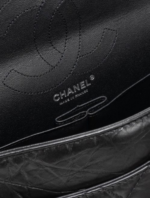 Chanel 2.55 226 So Black Aged Calfskin Logo inside