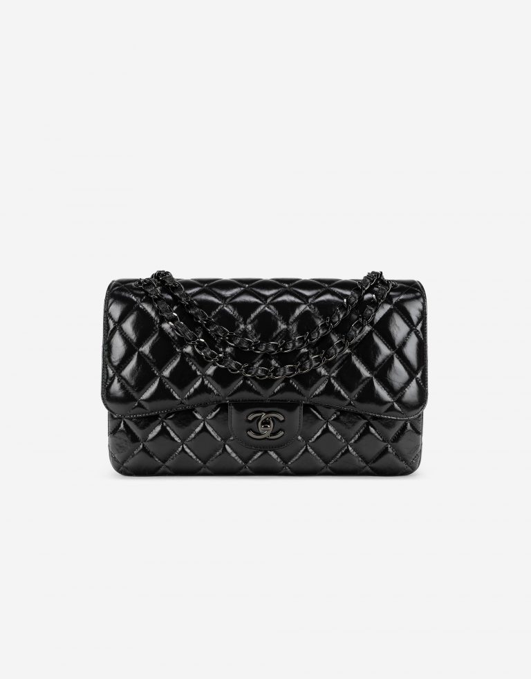 Chanel Timeless Jumbo Patent Leather So Black Front