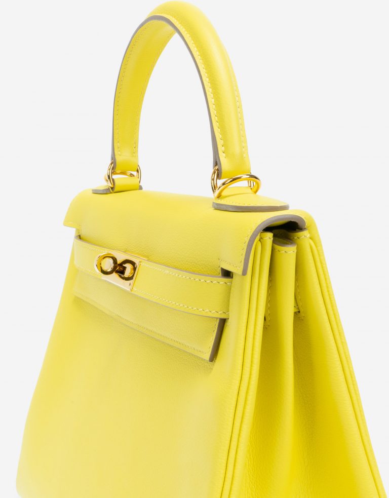 Hermès Kelly 28 Evercolor Lime GHW Handle