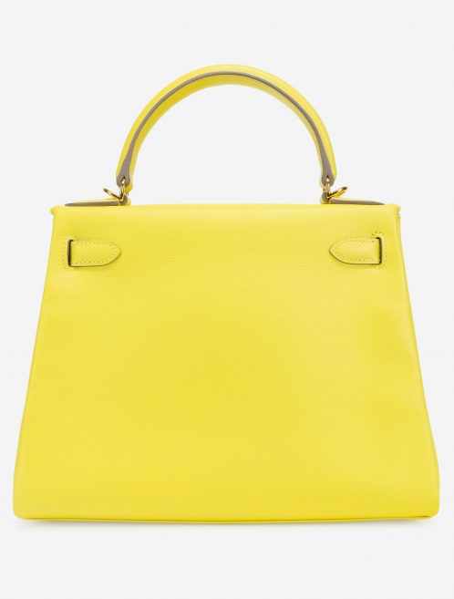 Hermès Kelly 28 Evercolor Lime GHW Back
