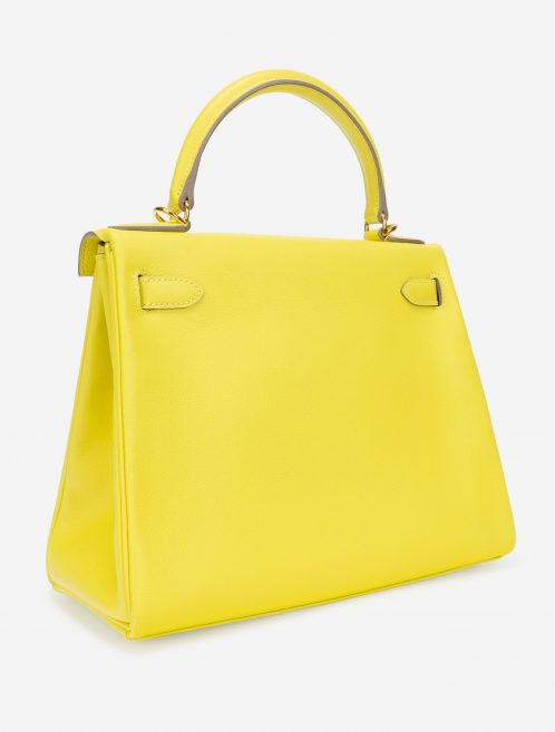 Hermès Kelly 28 Evercolor Lime GHW Back Side