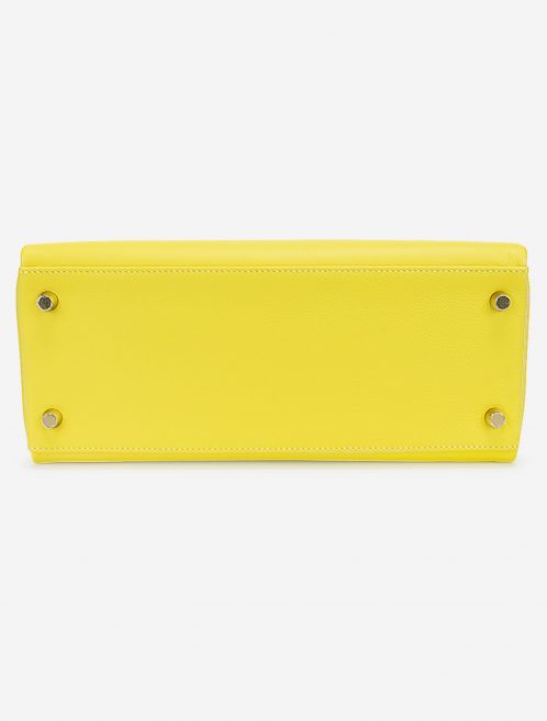 Hermès Kelly 28 Evercolor Lime GHW Bottom