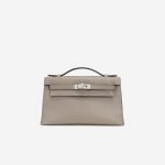 Hermès Kelly Pochette Swift Gris Asphalte Front