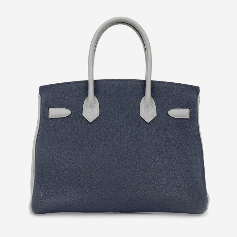 Pre-owned Hermès bag Birkin 30 HSS Togo Blue Encre / Gris Mouette Blue | Sell your designer bag on Saclab.com