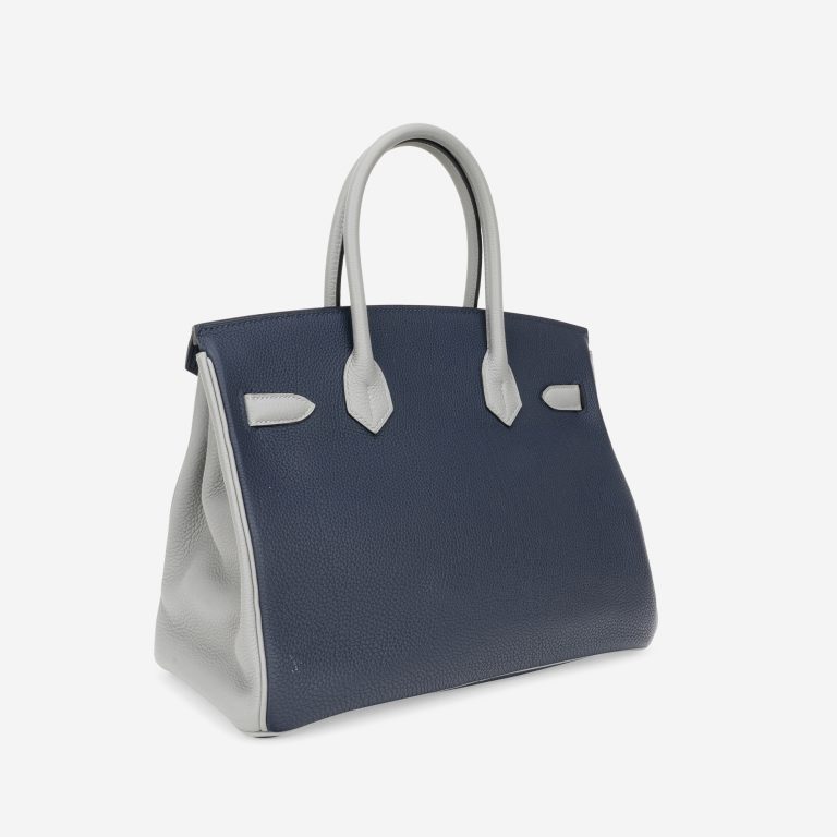 Pre-owned Hermès bag Birkin 30 HSS Togo Blue Encre / Gris Mouette Blue | Sell your designer bag on Saclab.com