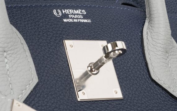 Hermès Birkin 30 Blue Encre Gris Mouette HSS Hardware