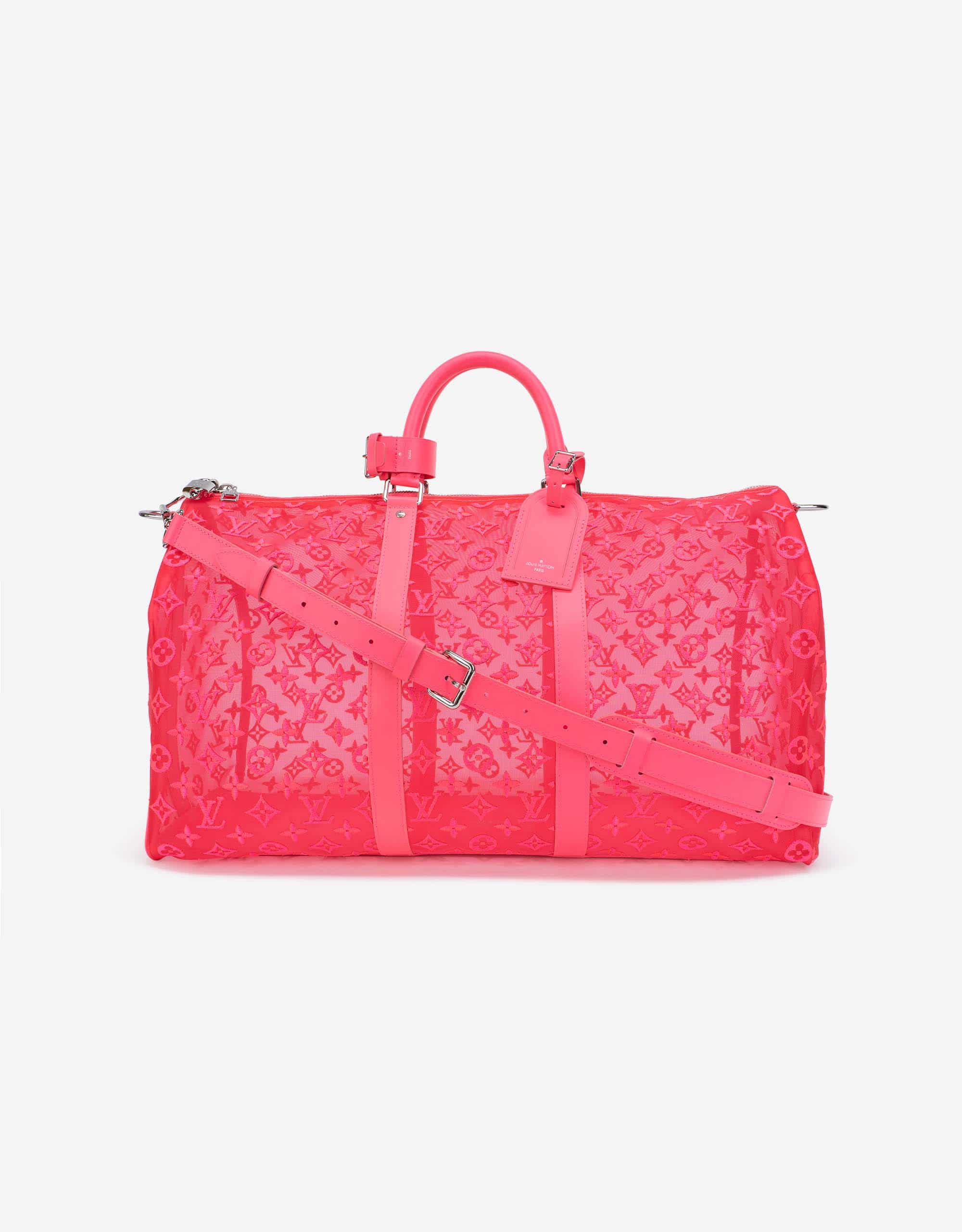 Louis Vuitton Keepall Large Mesh Monogram Pink SACLÀB