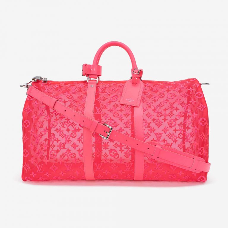 Pre-owned Louis Vuitton bag Keepall Large Mesh / Monogram Pink Pink | Sell your designer bag on Saclab.com
