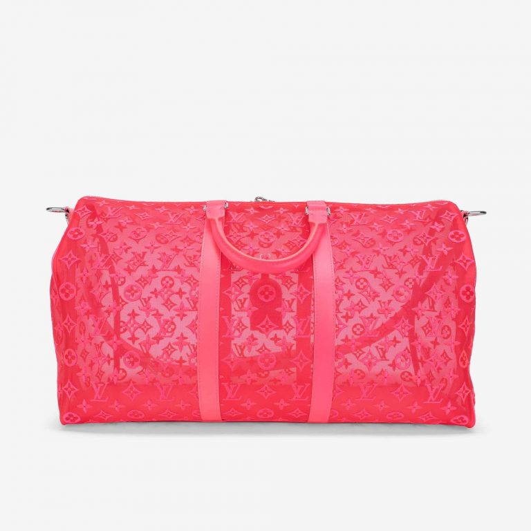 Pre-owned Louis Vuitton bag Keepall Large Mesh / Monogram Pink Pink Back | Sell your designer bag on Saclab.com