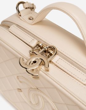 Chanel light beige Caviar leather