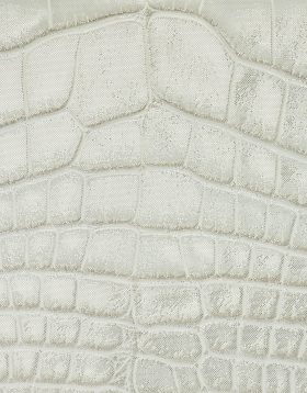 Chanel Grey white metallic alligator leather
