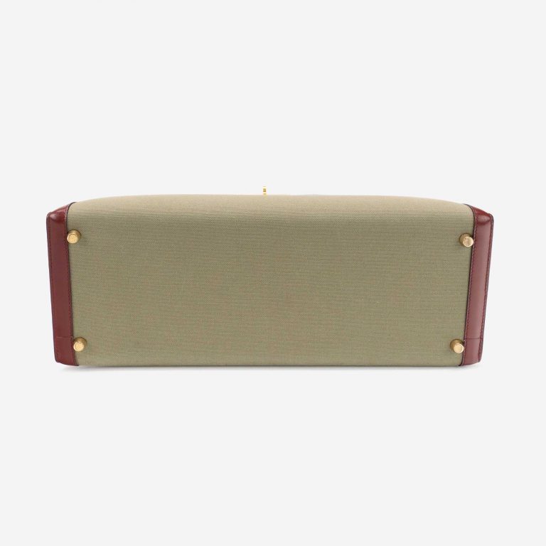 Hermès Kelly 35 Toile Canvas / Tadelakt Rouge H