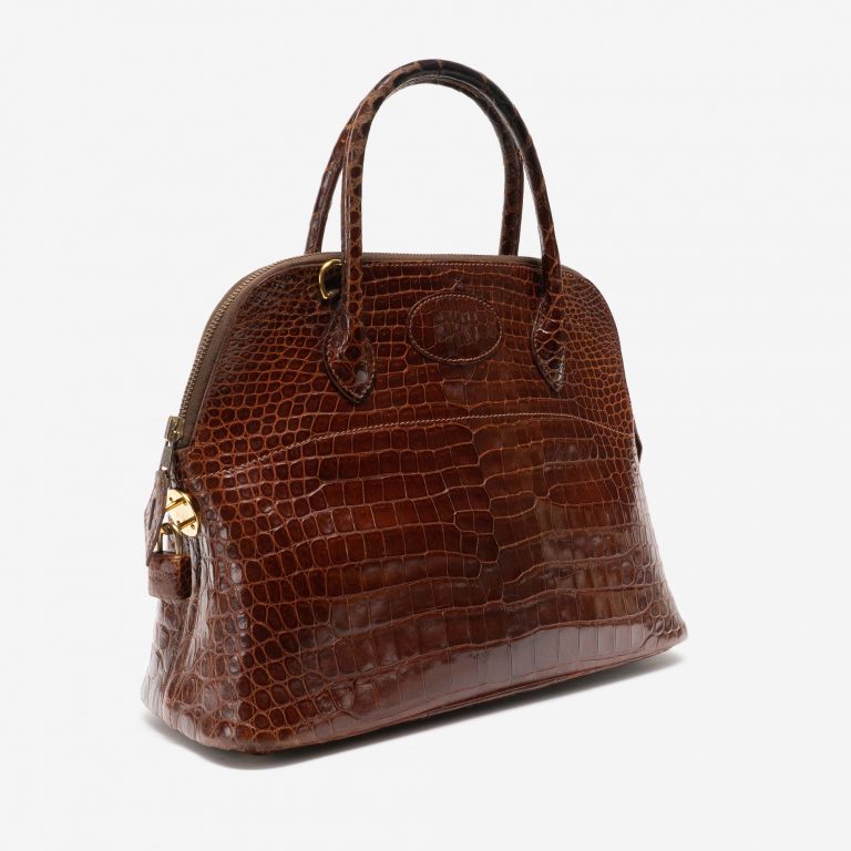 Hermès Bolide 31 Porosus Crocodile Brown