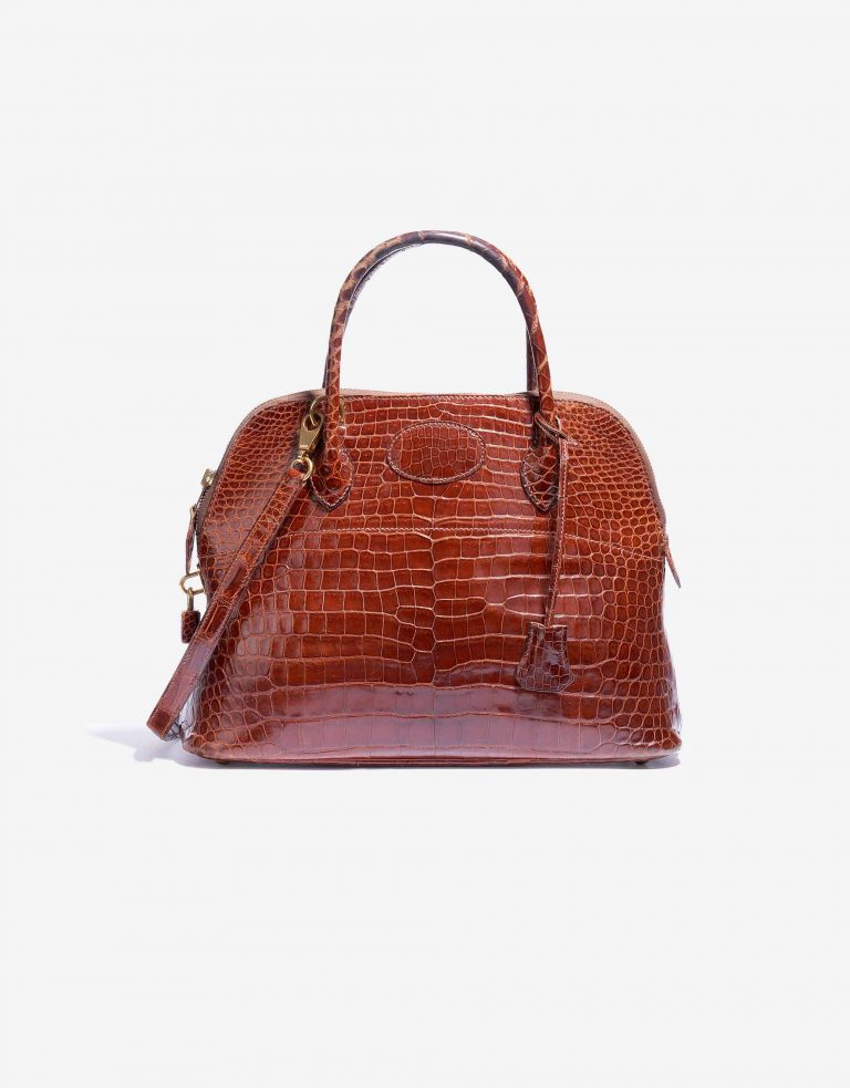 Hermès Bolide 31 Porosus Crocodile Brown