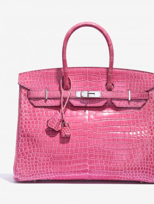 Hermès Birkin 35 Porosus Crocodile Lisse Rose Tyrien Front