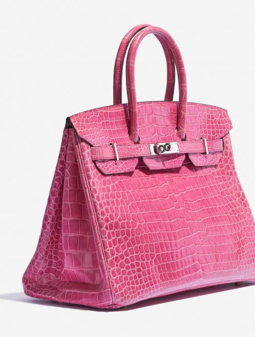 Hermès Birkin 35 Porosus Crocodile Lisse Rose Tyrien Side