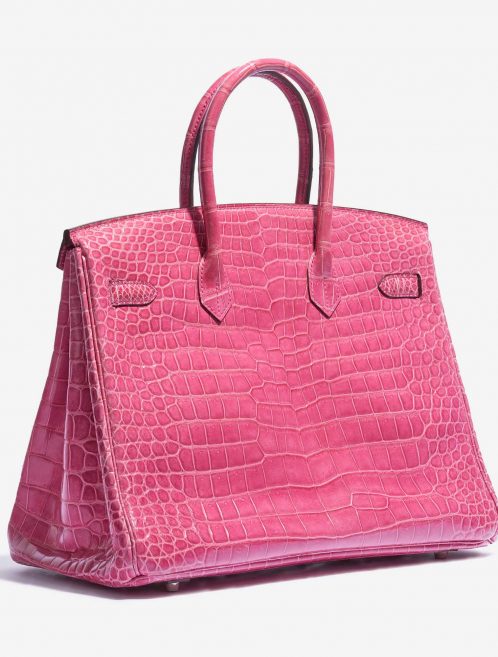 Hermès Birkin 35 Porosus Crocodile Lisse Rose Tyrien Back Side