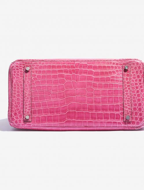 Hermès Birkin 35 Porosus Crocodile Lisse Rose Tyrien Bottom