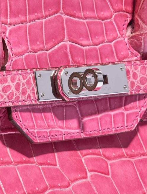Hermès Birkin 35 Porosus Crocodile Lisse Rose Tyrien Hardware