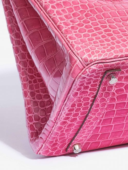 Hermès Birkin 35 Porosus Crocodile Lisse Rose Tyrien Detail