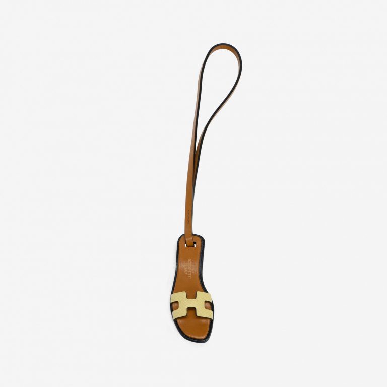 Pre-owned Hermès bag Oran Epsom / Vache Hunter Jaune Poussin / Naturel Sable Brown, Multicolour, Yellow | Sell your designer bag on Saclab.com