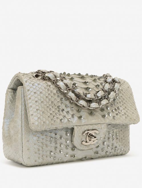 Chanel Timeless Small Python Silver