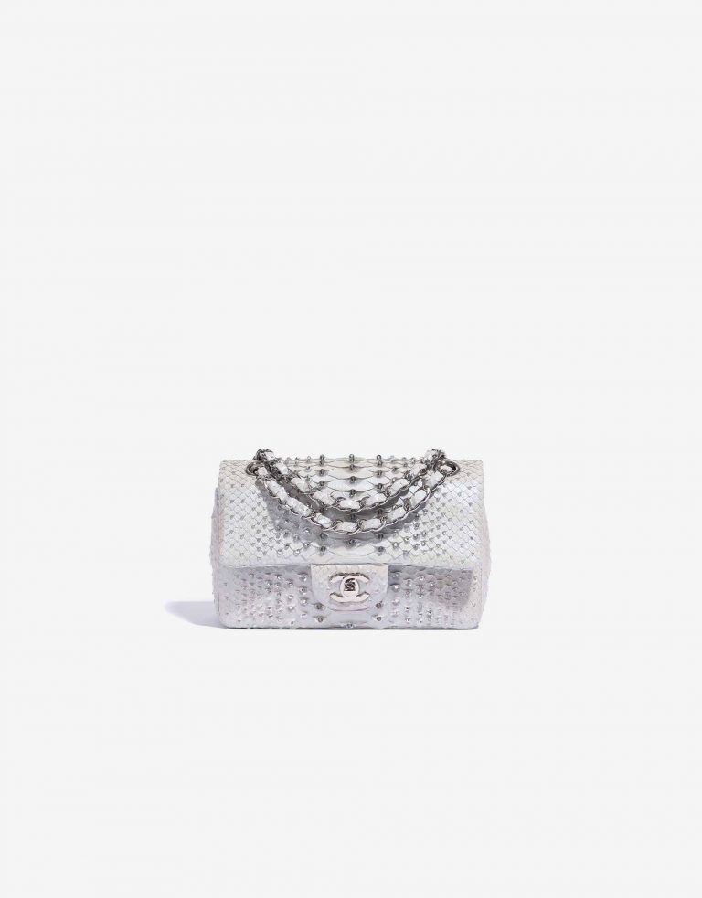 Chanel Timeless Small Python Silver