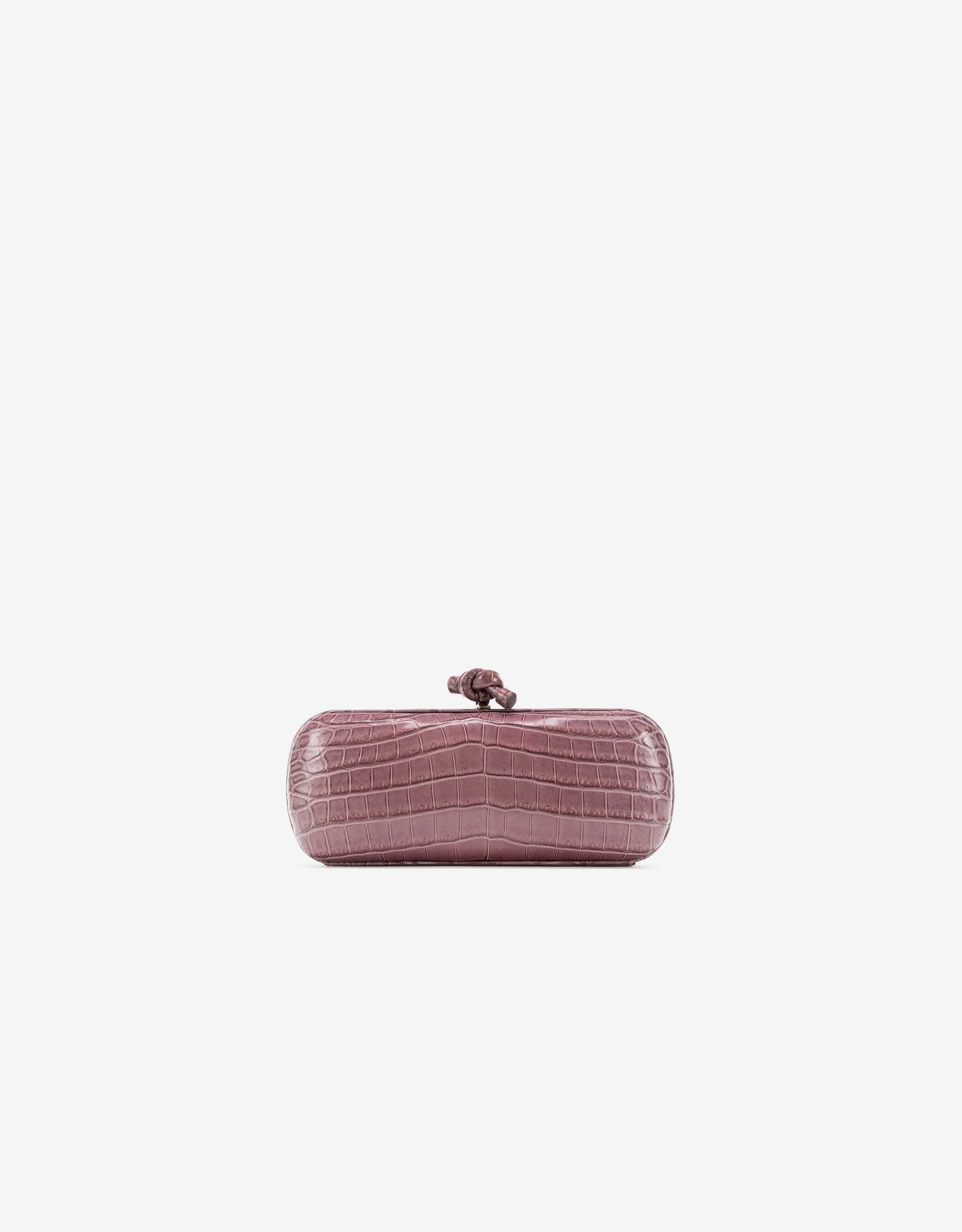 Bottega Veneta Stretch Knot Clutch Crocodile Violet | SACLÀB
