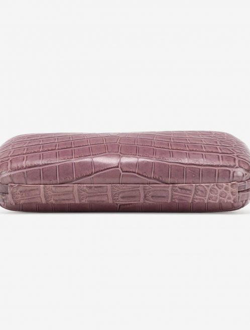 Bottega Veneta Stretch Knot Clutch Crocodile Violet