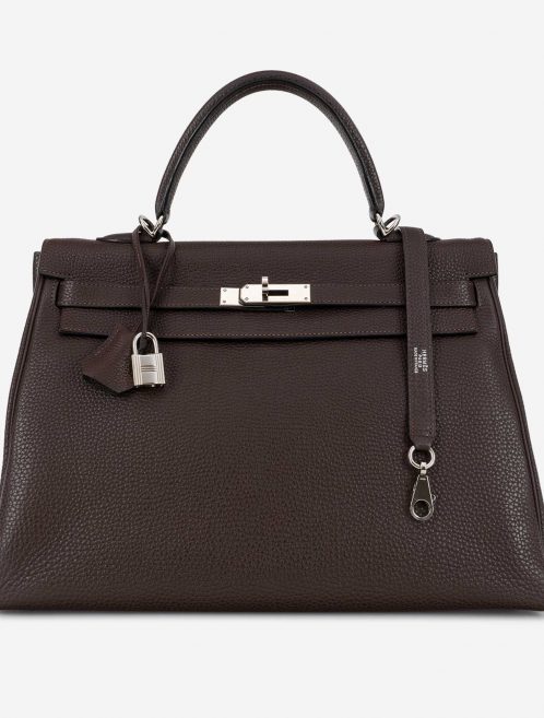 Hermès Kelly 35 Clemence Chocolate