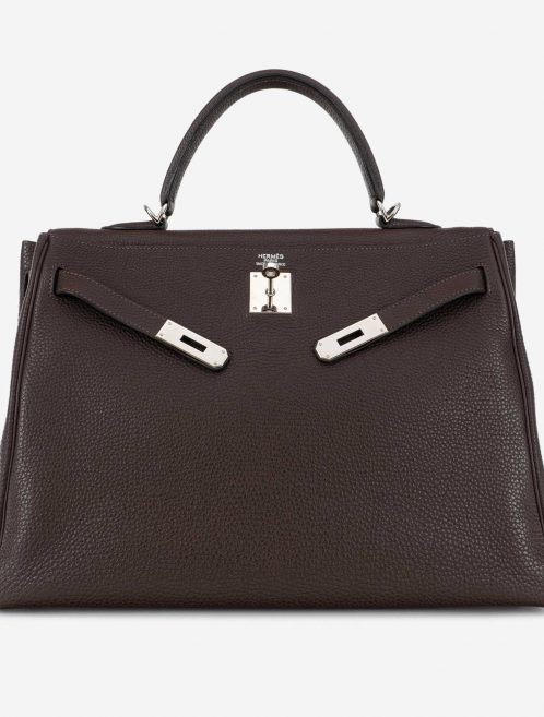 Hermès Kelly 35 Clemence Chocolate
