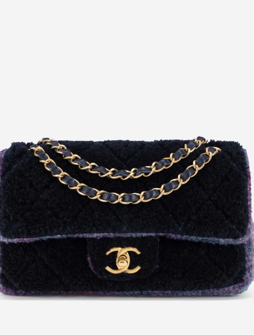 Chanel Timeless Small Shearling / Tweed Blue