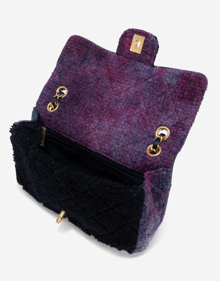 Chanel Timeless Small Shearling / Tweed Blue