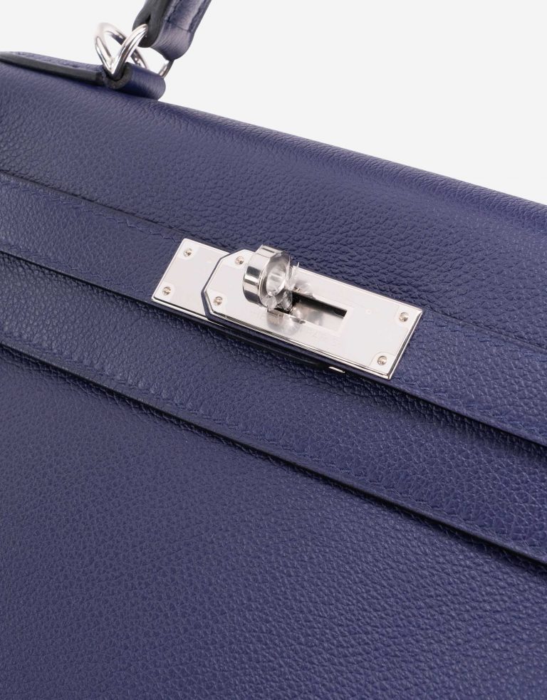 Hermès Kelly 28 Verso Evercolor Blue Encre / Magnolia