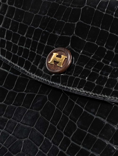 Hermès Rio Porosus Crocodile Black