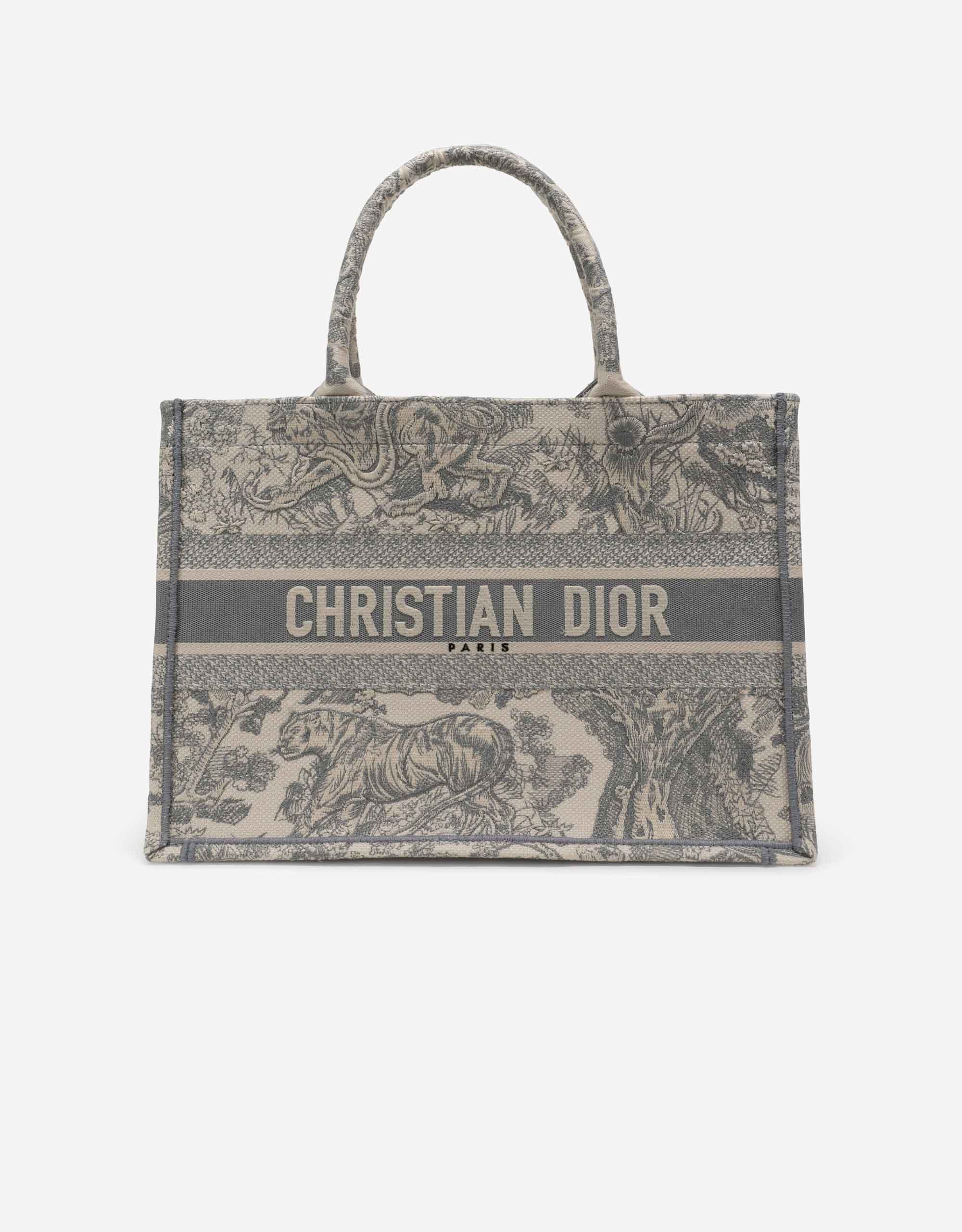 Dior Book Tote Small Toile Beige Grey SACLÀB